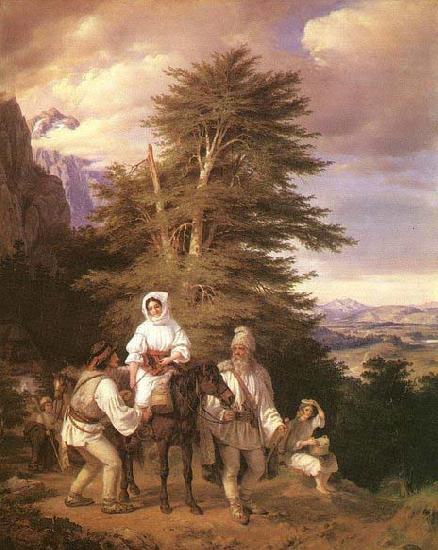 unknow artist Rumanian Family Going to the Fair oil painting image